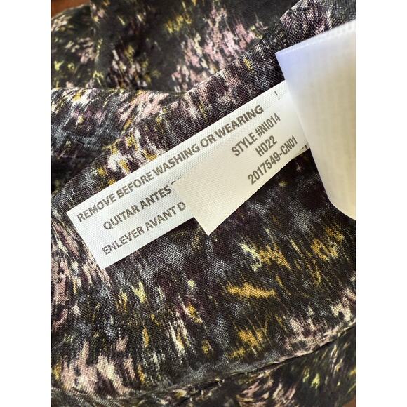 Madewell NWOT HopewelL Black Smocked Crop Top in Blurred Ikat Small - Picture 10 of 11